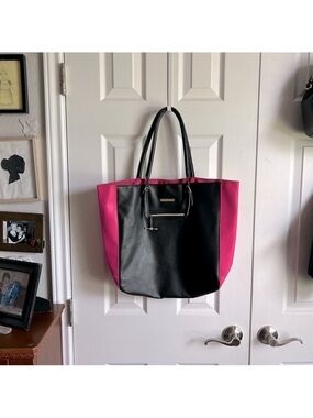 Juicy Couture y2k black & pink panel tote bag